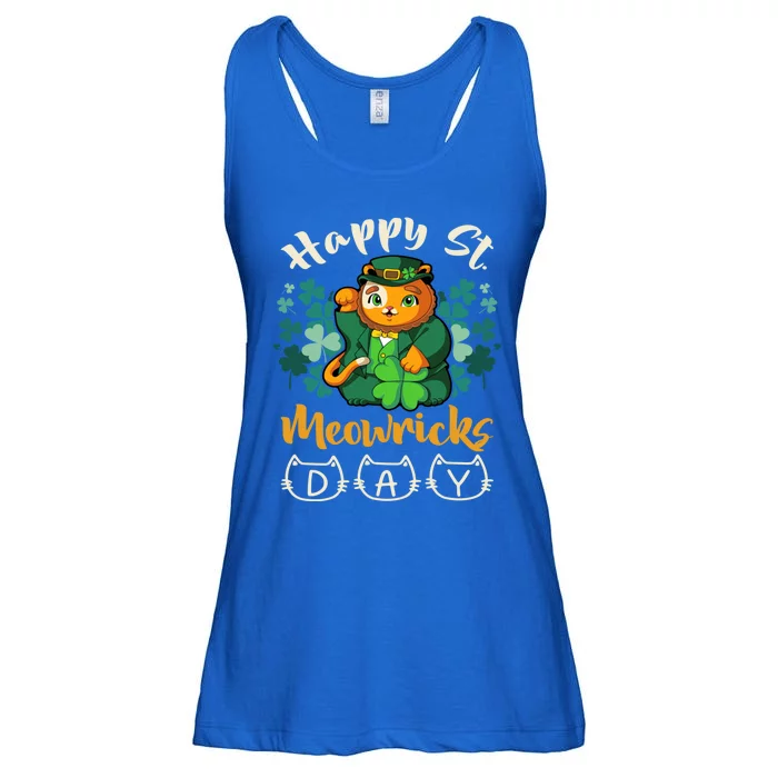 Leprechaun Cat Costume For St Patricks Day Gift Ladies Essential Flowy Tank