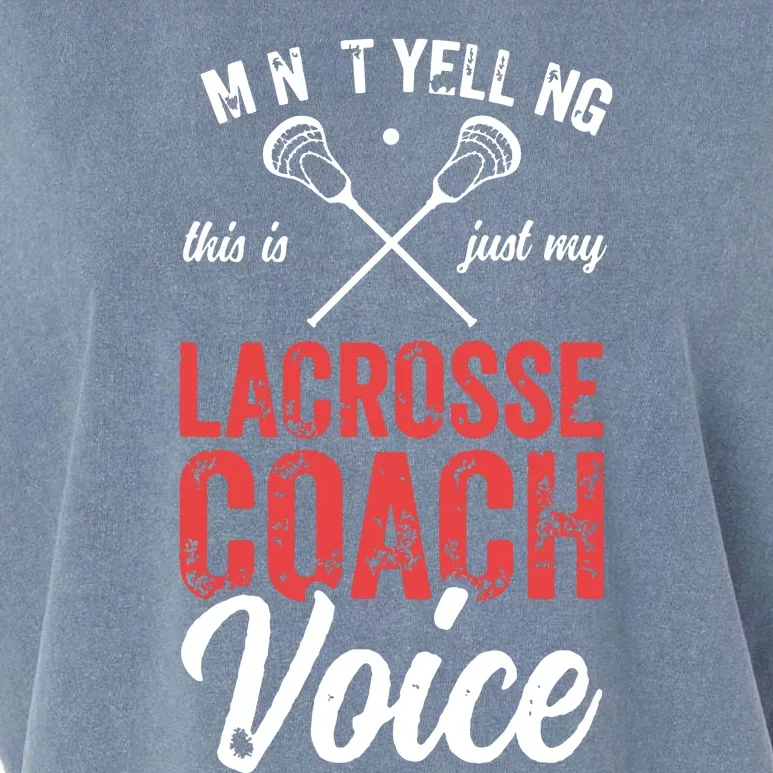 Lacrosse Coach Coaching Lacrosse Player Stick Quote Garment-Dyed Women's Muscle Tee