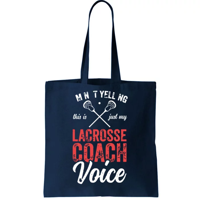 Lacrosse Coach Coaching Lacrosse Player Stick Quote Tote Bag