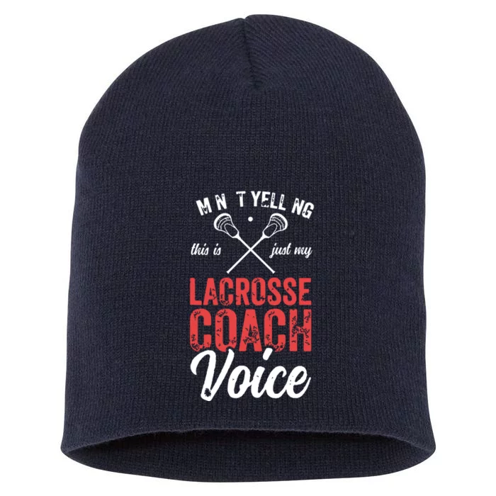 Lacrosse Coach Coaching Lacrosse Player Stick Quote Short Acrylic Beanie