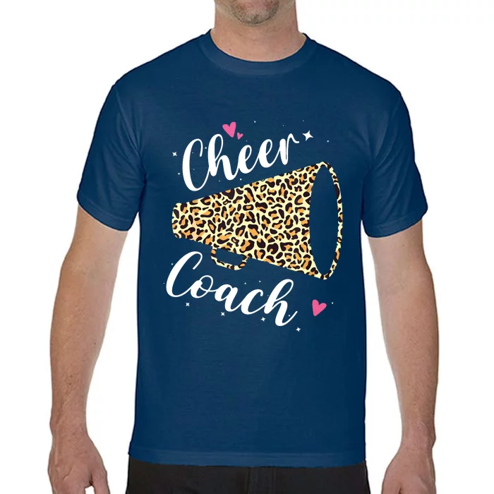 Leopard Cheer Coach Cheerleading Cheerleader Appreciation Comfort Colors T-Shirt