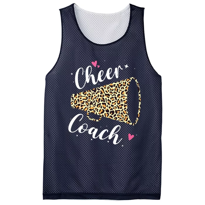 Leopard Cheer Coach Cheerleading Cheerleader Appreciation Mesh Reversible Basketball Jersey Tank