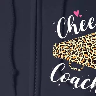 Leopard Cheer Coach Cheerleading Cheerleader Appreciation Full Zip Hoodie