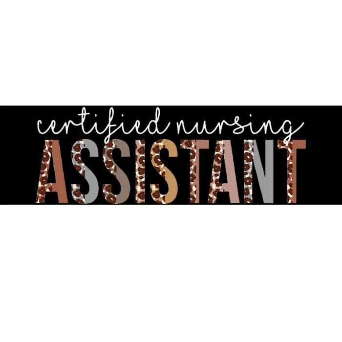 Leopard CNA Certified Nursing Assistant Healthcare Workers Bumper Sticker