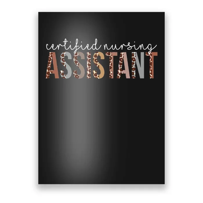 Leopard CNA Certified Nursing Assistant Healthcare Workers Poster