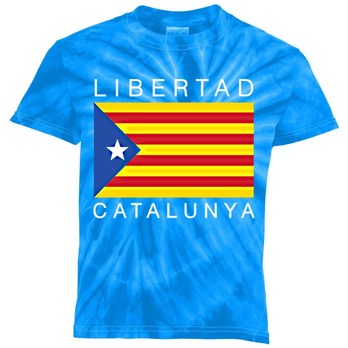 Libertad Catalunya Catalan Catalonia Independence Espana Gift Kids Tie-Dye T-Shirt