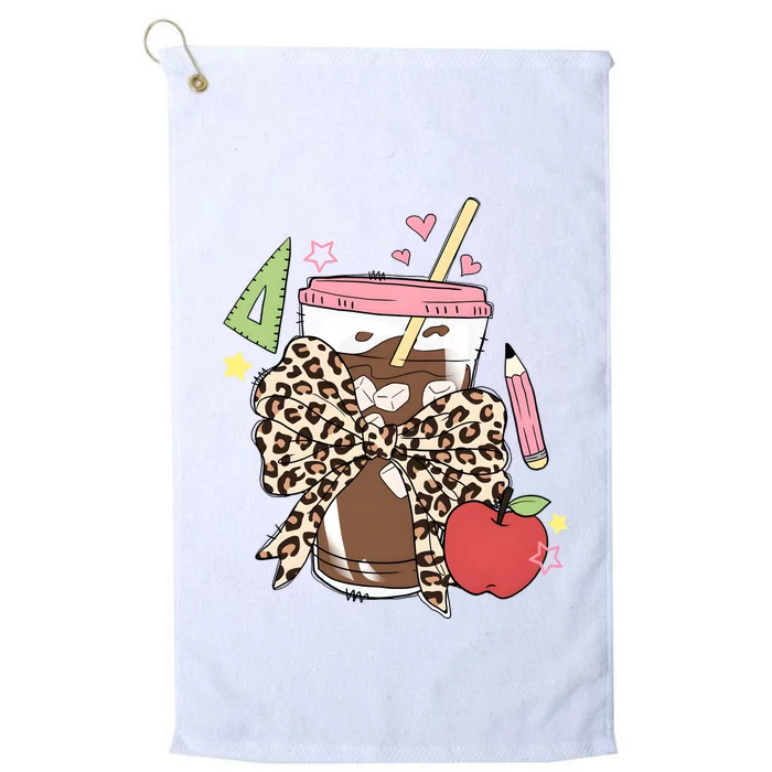 Leopard Coquette Coffee Back To School Platinum Collection Golf Towel