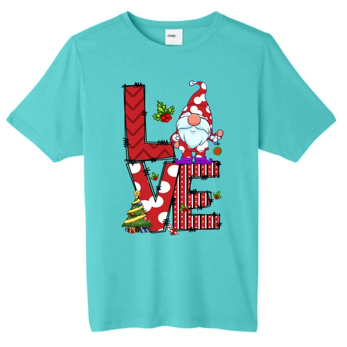 Love Christmas Cute Gnome Buffalo Plaid Xmas Pajama Funny Gift ChromaSoft Performance T-Shirt