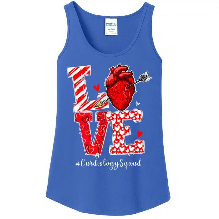 Love Cardiology Cardiologist Cardiac Nurse Valentines Day Ladies Essential Tank