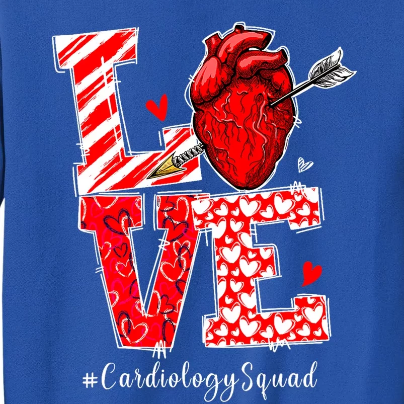 Love Cardiology Cardiologist Cardiac Nurse Valentines Day Tall Sweatshirt