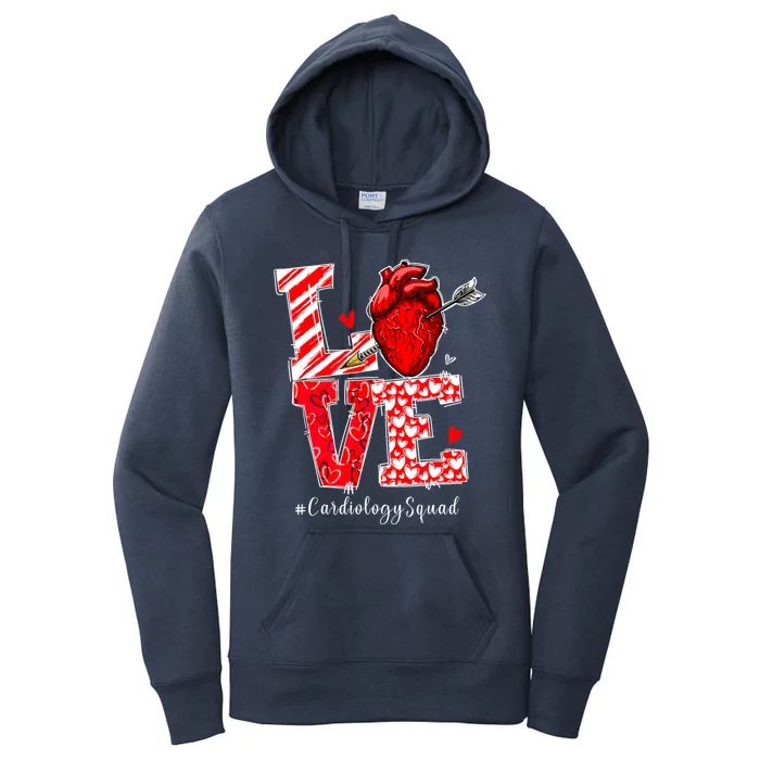 Love Cardiology Cardiologist Cardiac Nurse Valentines Day Women's Pullover Hoodie