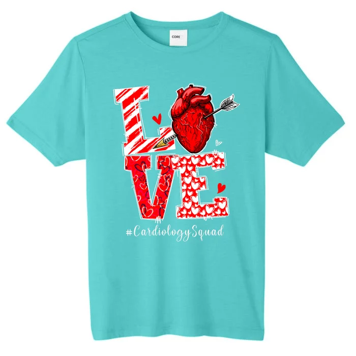 Love Cardiology Cardiologist Cardiac Nurse Valentines Day ChromaSoft Performance T-Shirt