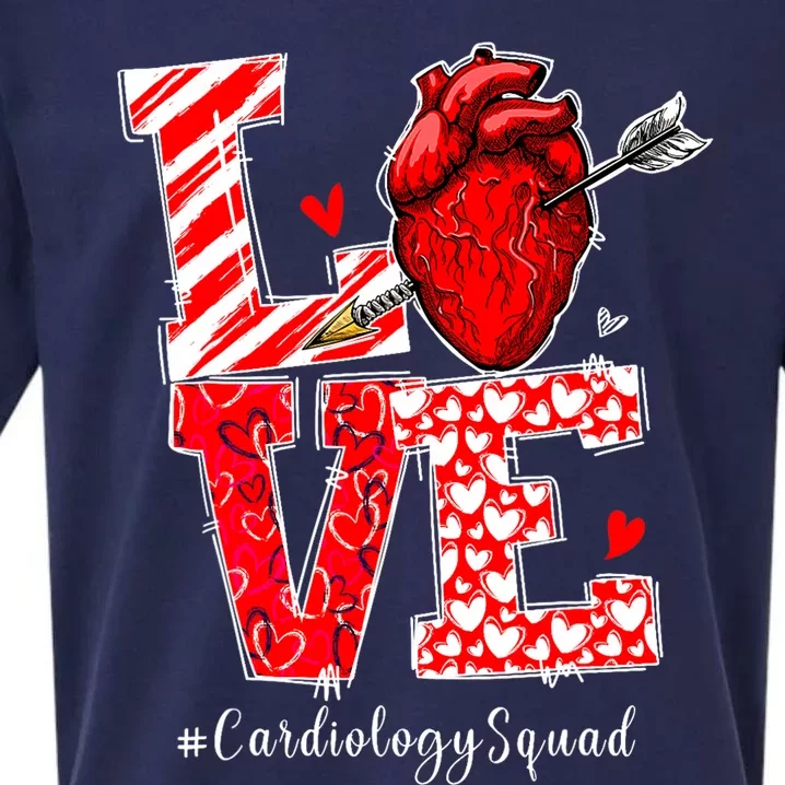 Love Cardiology Cardiologist Cardiac Nurse Valentines Day Sueded Cloud Jersey T-Shirt