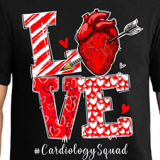 Love Cardiology Cardiac Nurse Valentines Day Pajama Set