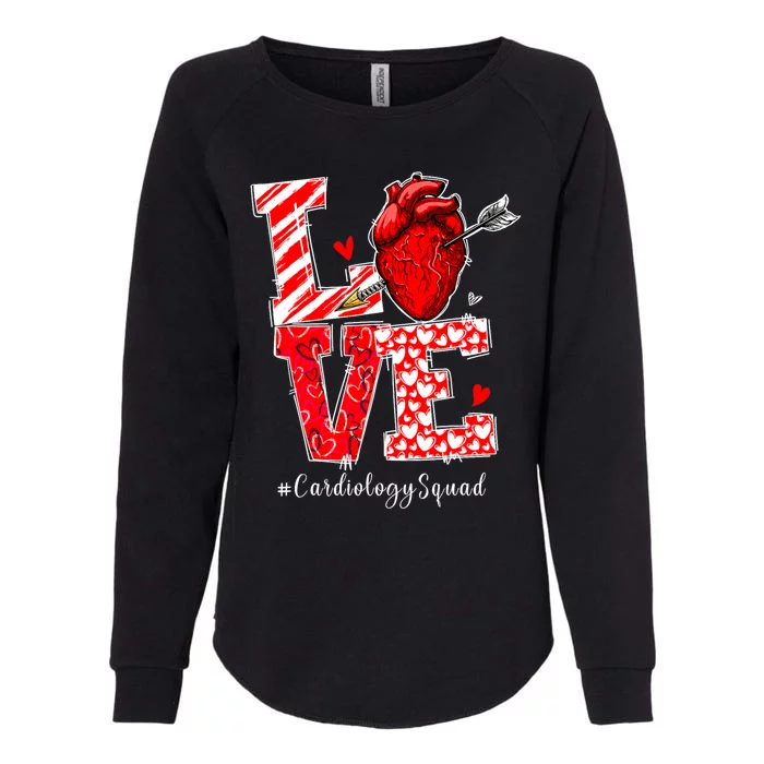 Love Cardiology Cardiac Nurse Valentines Day Womens California Wash Sweatshirt