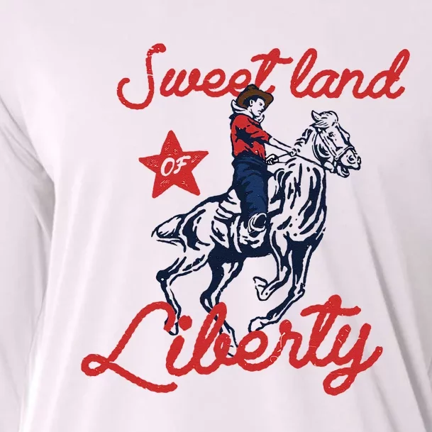 Liberty City Cowboy 4th Of July Sweet Land Liberty Cowboy Cooling Performance Long Sleeve Crew