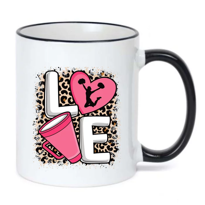 Love Cheer Cheerleader Cheerleading Outfit Black Color Changing Mug