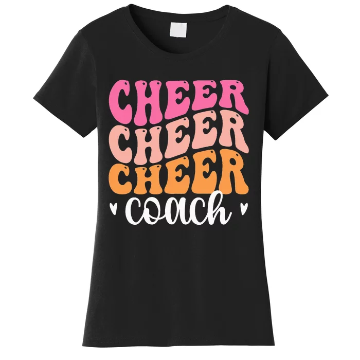 Leopard Cheer Coach Cheerleading Cheerleader Appreciation Women's T-Shirt