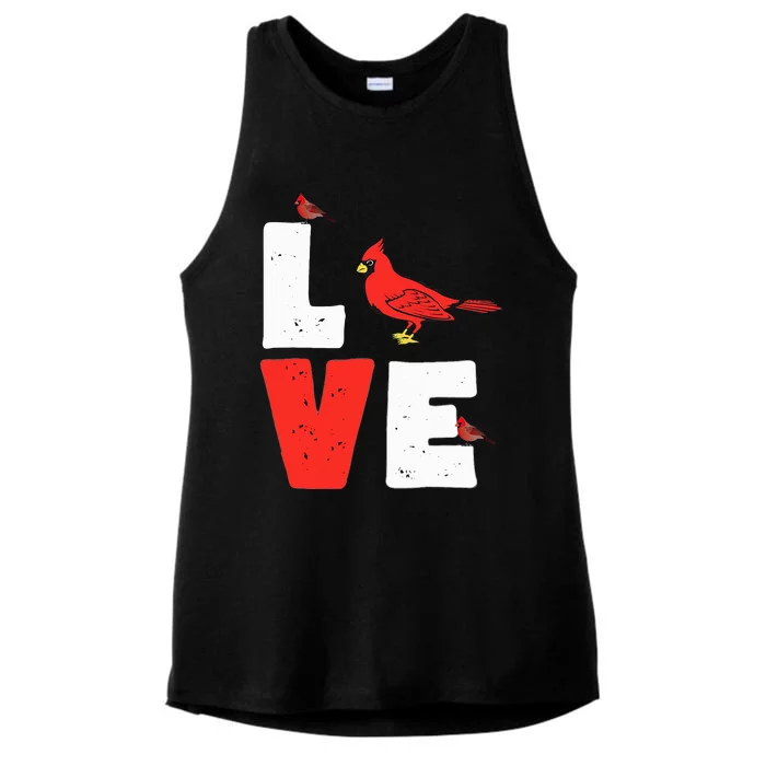 Love Cardinal Cardinal Lover Ladies Tri-Blend Wicking Tank