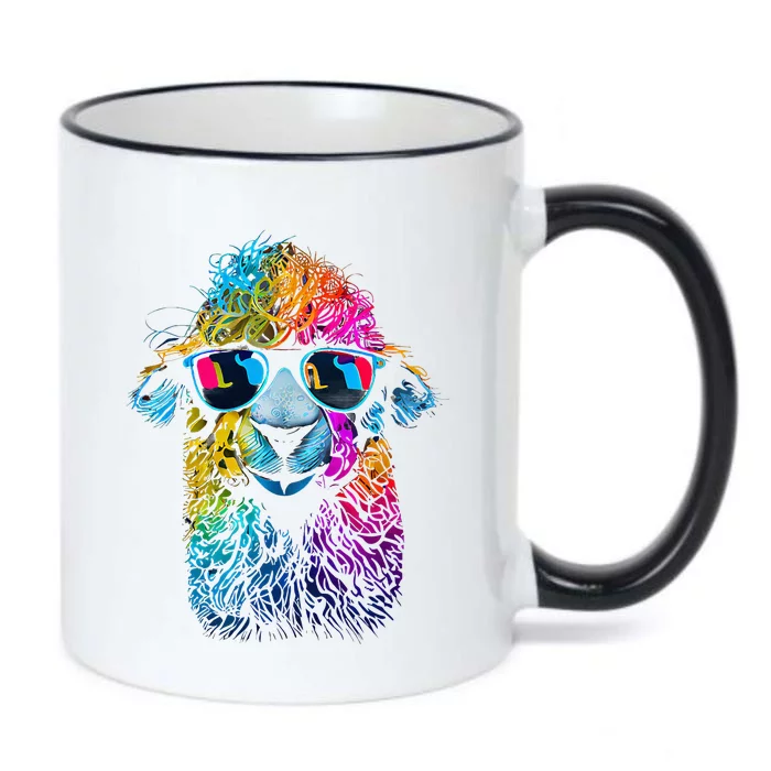 Lama Colorful Cool Alpaca Alpacalover Black Color Changing Mug