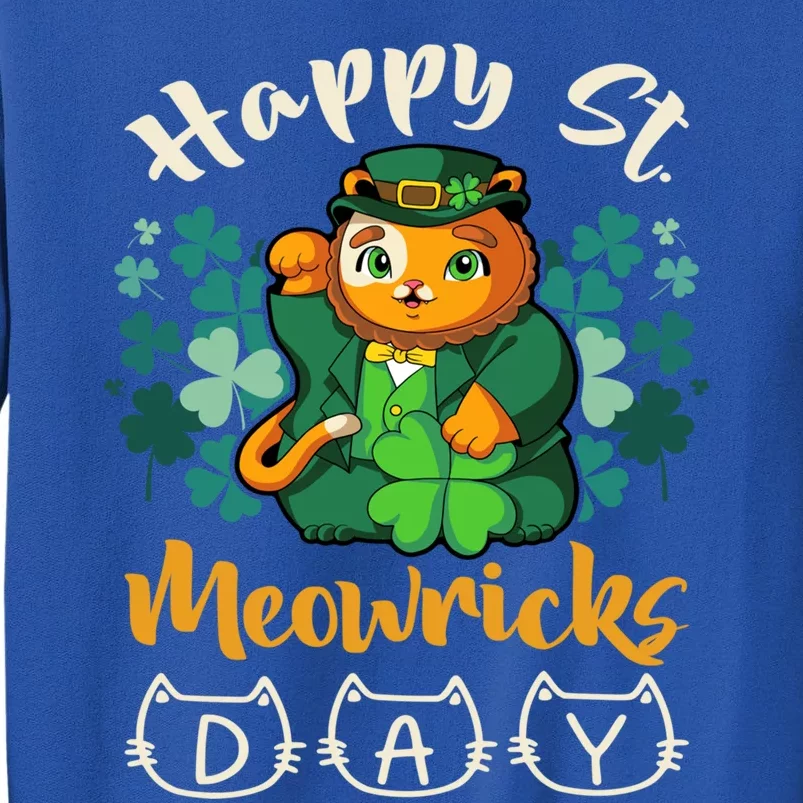 Leprechaun Cat Costume For St Patricks Day Gift Tall Sweatshirt