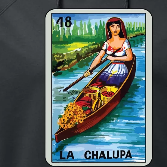 La Chalupa Card Mexican Lottery Card Performance Fleece Hoodie