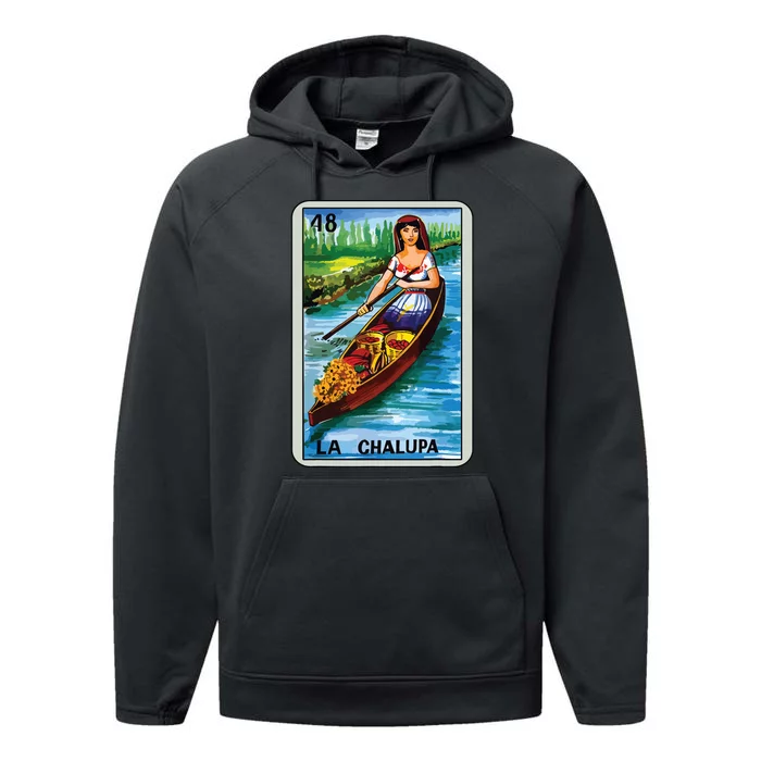 La Chalupa Card Mexican Lottery Card Performance Fleece Hoodie