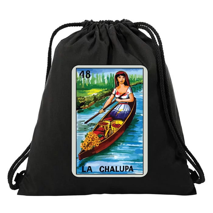 La Chalupa Card Mexican Lottery Card Drawstring Bag