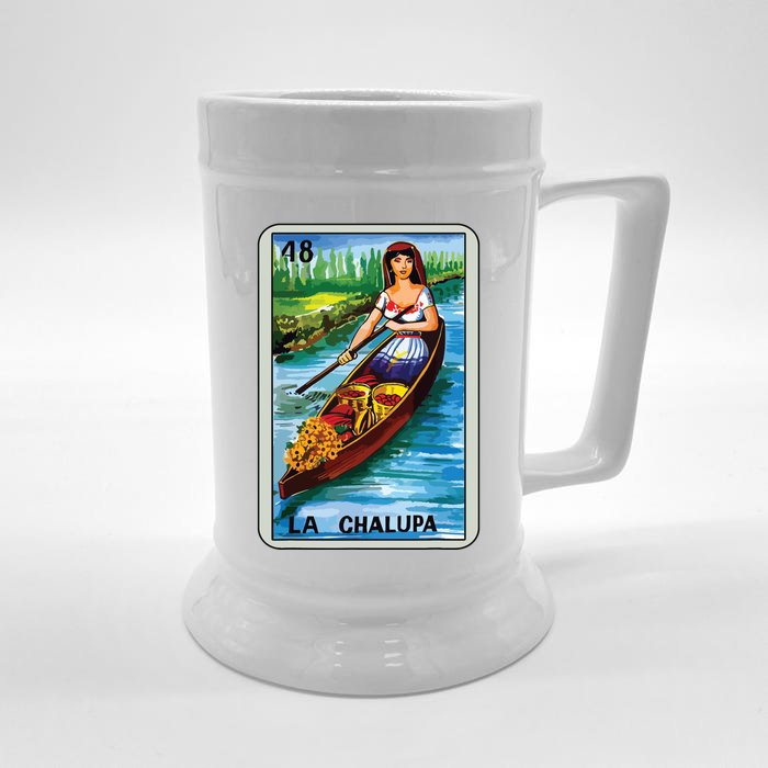 La Chalupa Card Mexican Lottery Card Front & Back Beer Stein