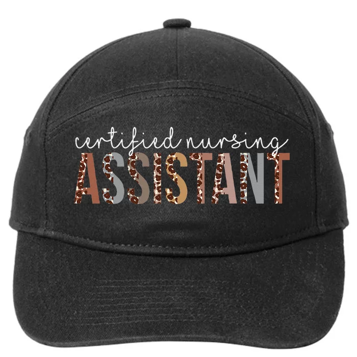 Leopard CNA Certified Nursing Assistant Healthcare Workers 7-Panel Snapback Hat