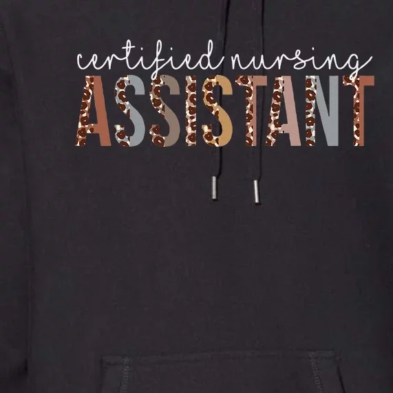 Leopard CNA Certified Nursing Assistant Healthcare Workers Premium Hoodie