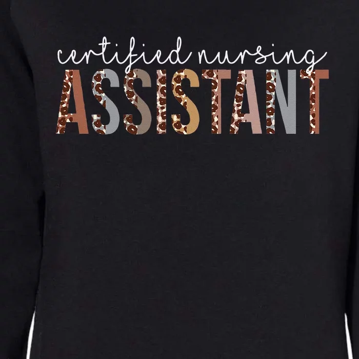 Leopard CNA Certified Nursing Assistant Healthcare Workers Womens California Wash Sweatshirt