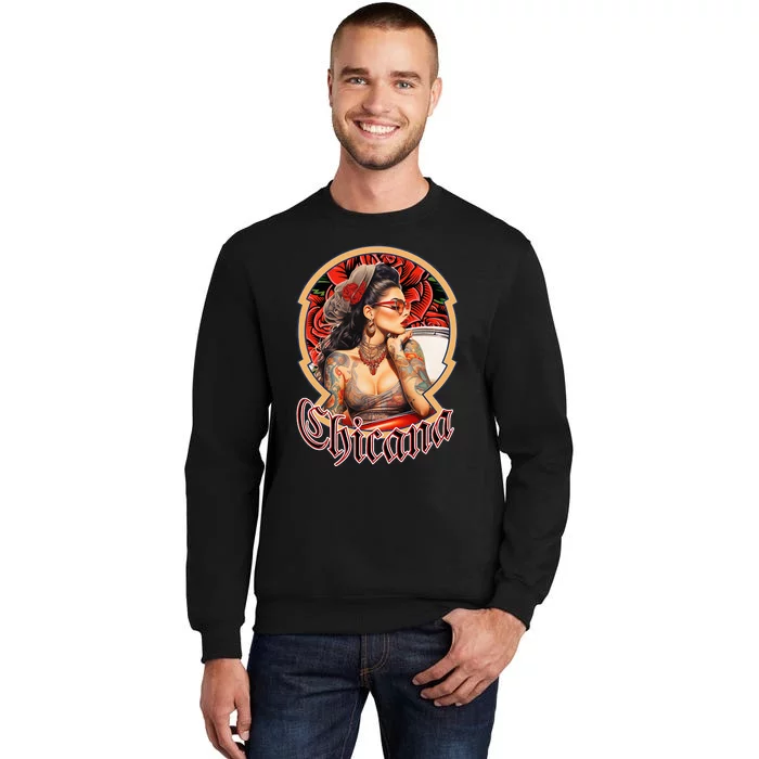 Latina Chola Cholo Lowrider Hispanic Woman Mexican Chicana Tall Sweatshirt