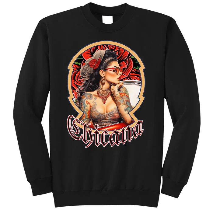 Latina Chola Cholo Lowrider Hispanic Woman Mexican Chicana Tall Sweatshirt