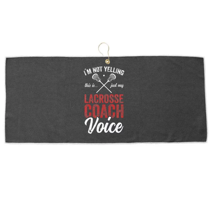 Lacrosse Coach Coaching Lacrosse Player Stick Quote Large Microfiber Waffle Golf Towel