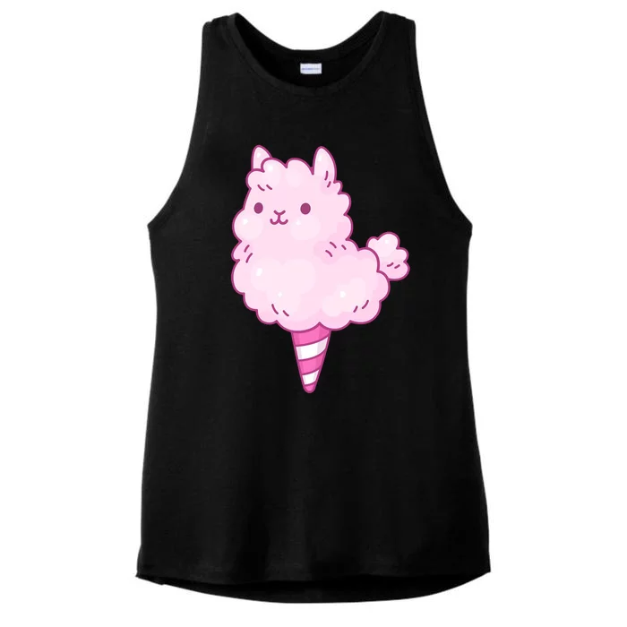 Llama Cotton Candy Ladies Tri-Blend Wicking Tank