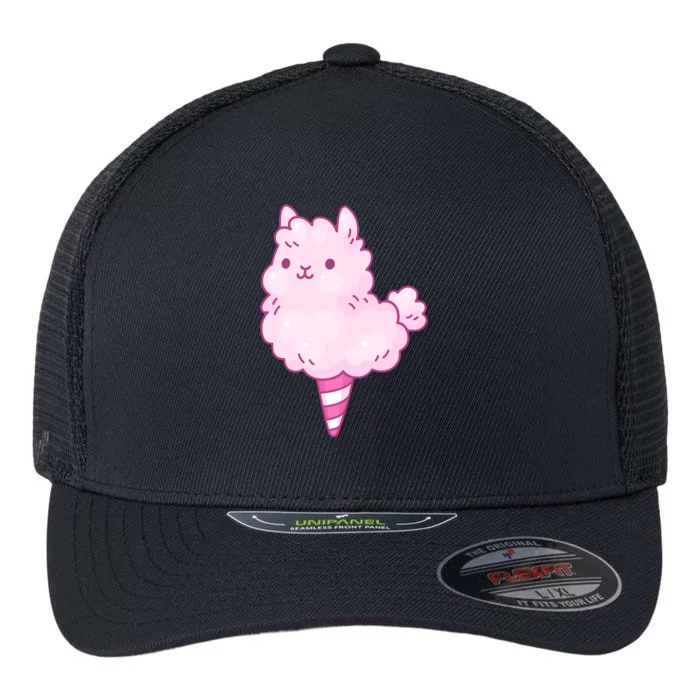 Llama Cotton Candy Flexfit Unipanel Trucker Cap