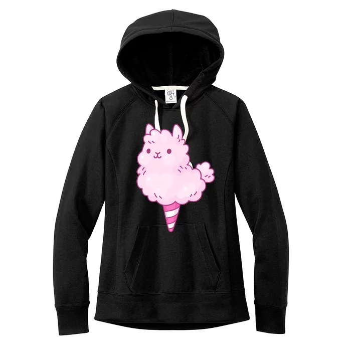 Llama Cotton Candy Women's Fleece Hoodie