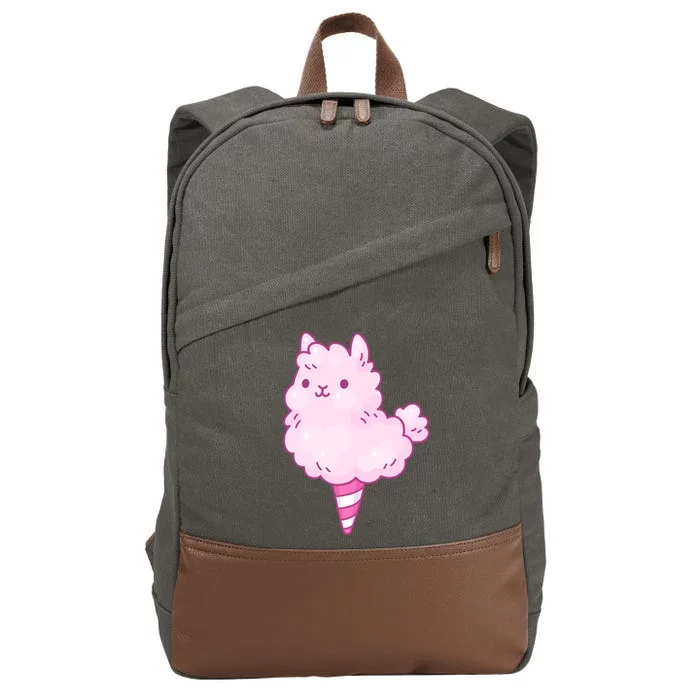 Llama Cotton Candy Cotton Canvas Backpack