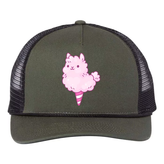 Llama Cotton Candy Retro Rope Trucker Hat Cap