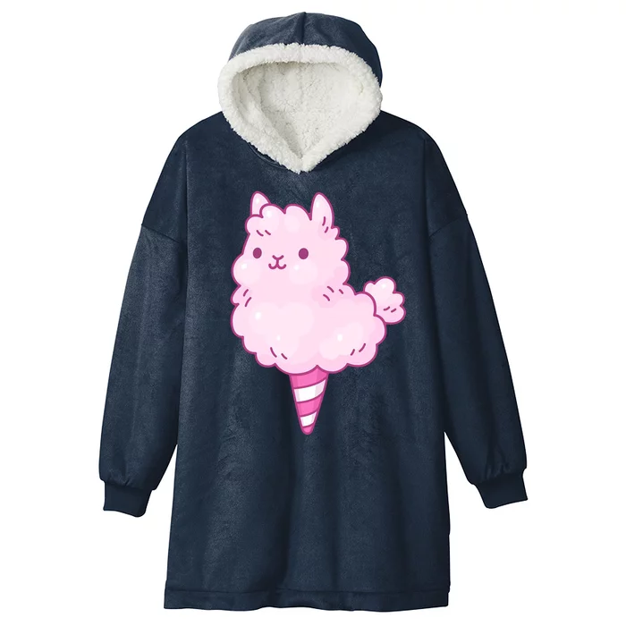 Llama Cotton Candy Hooded Wearable Blanket