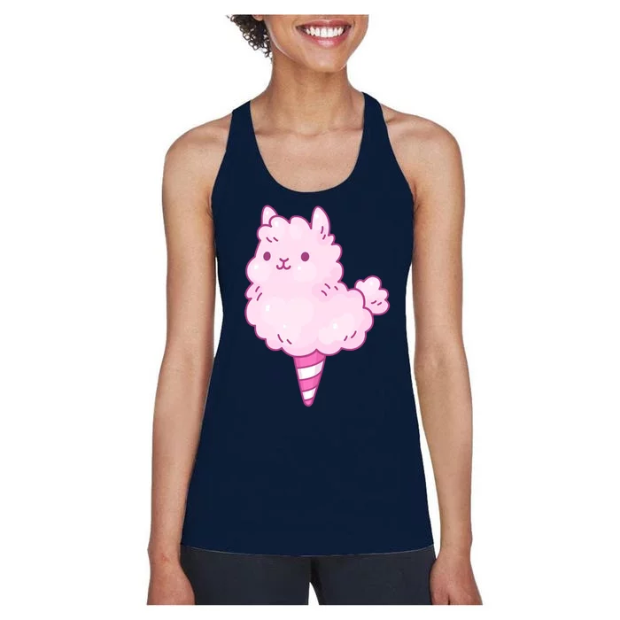 Llama Cotton Candy Women's Racerback Tank