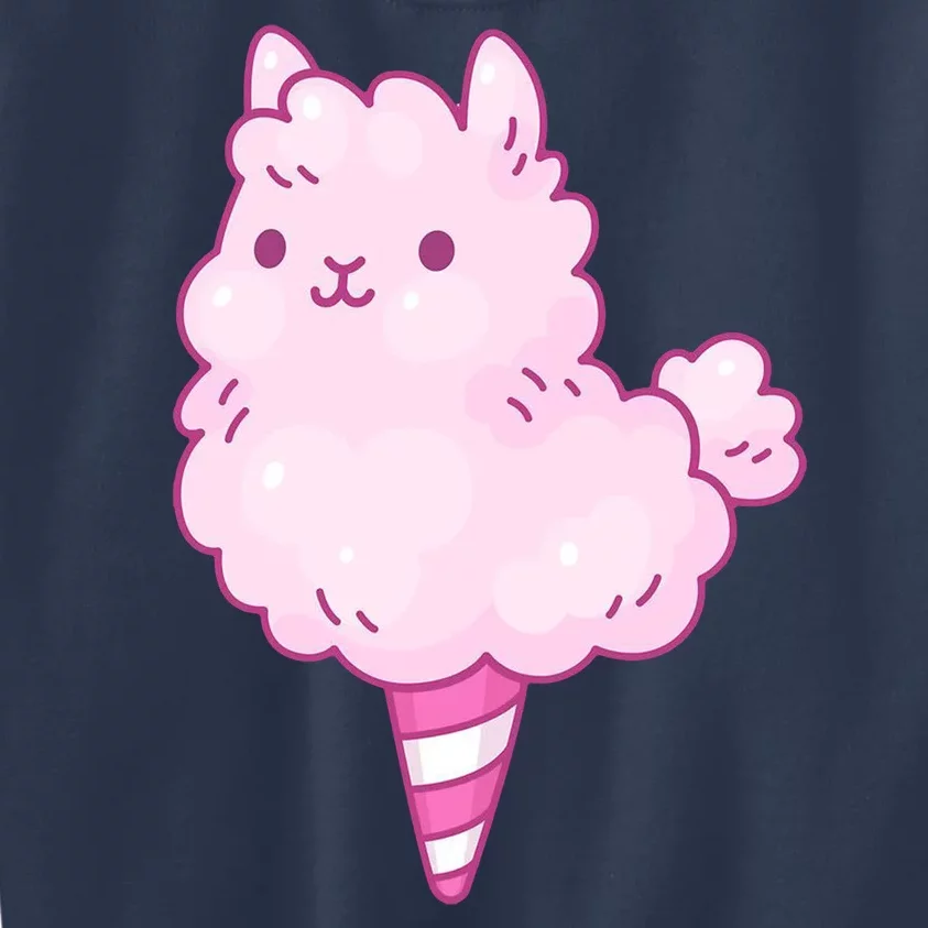 Llama Cotton Candy Kids Sweatshirt