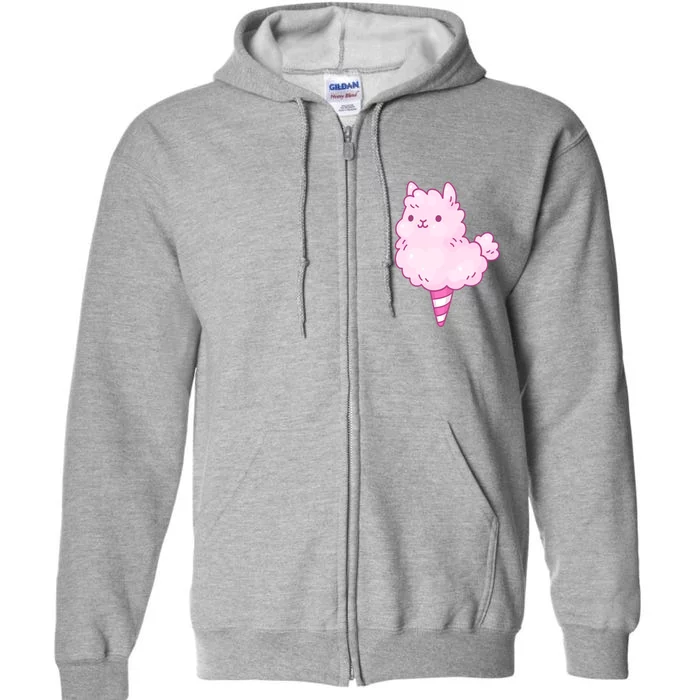 Llama Cotton Candy Full Zip Hoodie