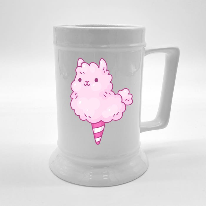 Llama Cotton Candy Front & Back Beer Stein