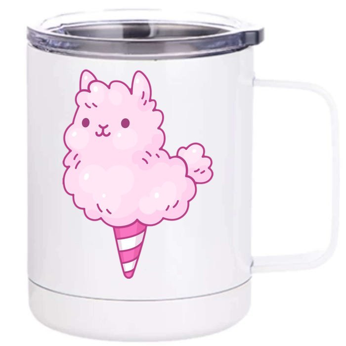 Llama Cotton Candy Front & Back 12oz Stainless Steel Tumbler Cup