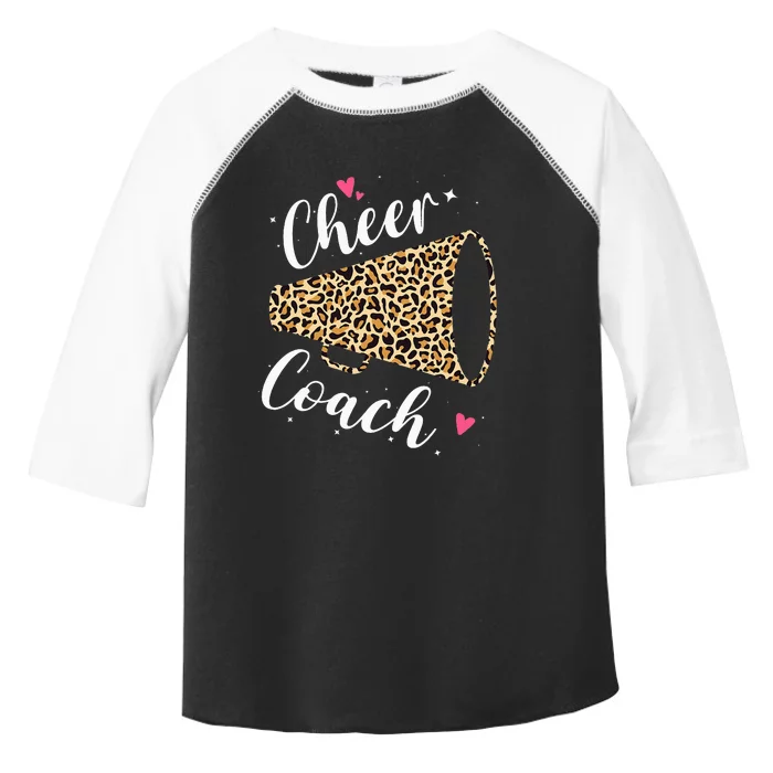 Leopard Cheer Coach Cheerleading Cheerleader Appreciation Toddler Fine Jersey T-Shirt