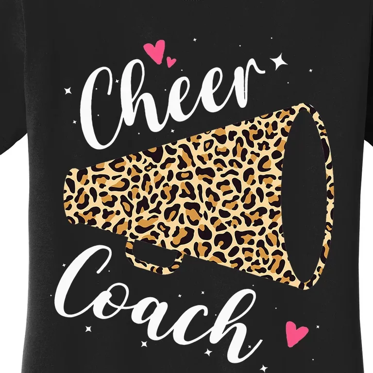 Leopard Cheer Coach Cheerleading Cheerleader Appreciation Women's T-Shirt