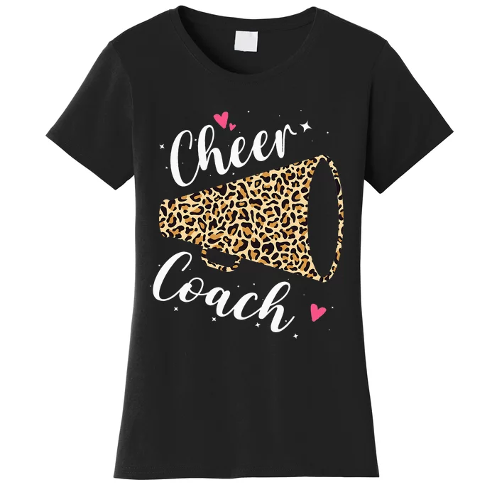 Leopard Cheer Coach Cheerleading Cheerleader Appreciation Women's T-Shirt