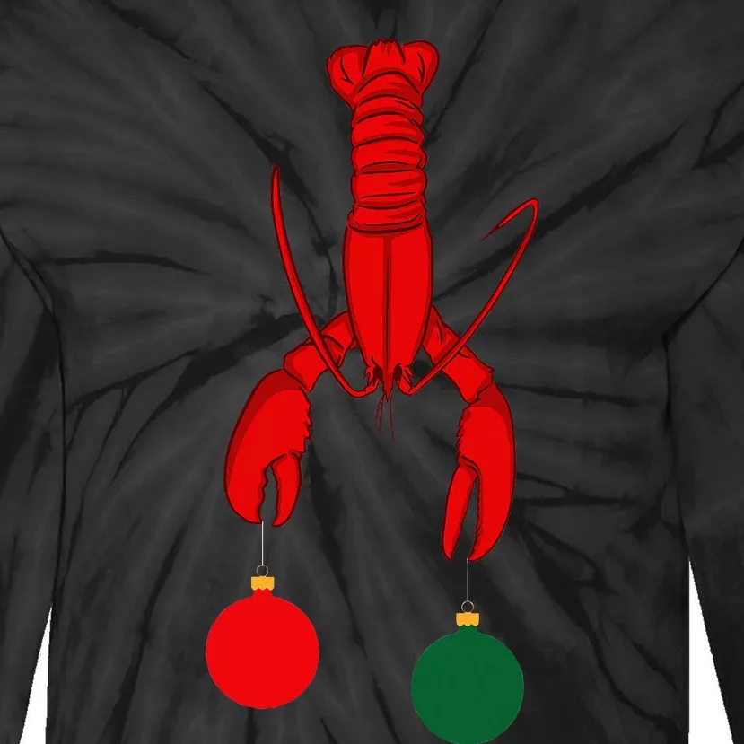 Louisiana Crawfish Cajun Christmas Tie-Dye Long Sleeve Shirt